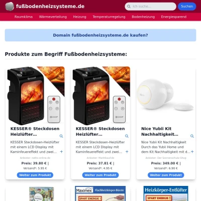 Screenshot fußbodenheizsysteme.de