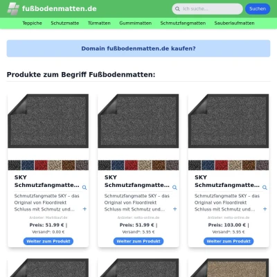 Screenshot fußbodenmatten.de