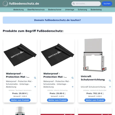 Screenshot fußbodenschutz.de