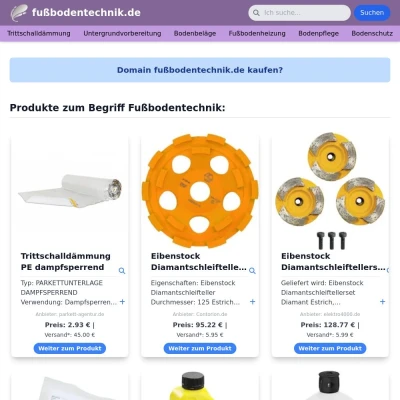 Screenshot fußbodentechnik.de