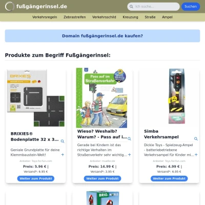 Screenshot fußgängerinsel.de