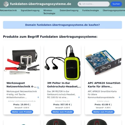 Screenshot funkdaten-übertragungssysteme.de