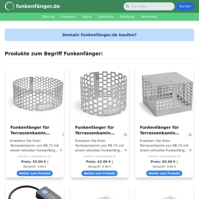 Screenshot funkenfänger.de