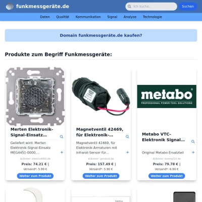 Screenshot funkmessgeräte.de