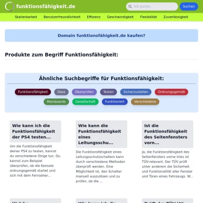 Screenshot funktionsfähigkeit.de