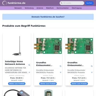 Screenshot funktürme.de
