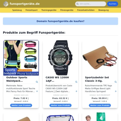 Screenshot funsportgeräte.de