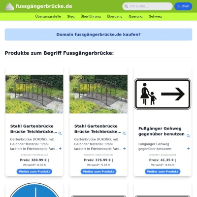 Screenshot fussgängerbrücke.de