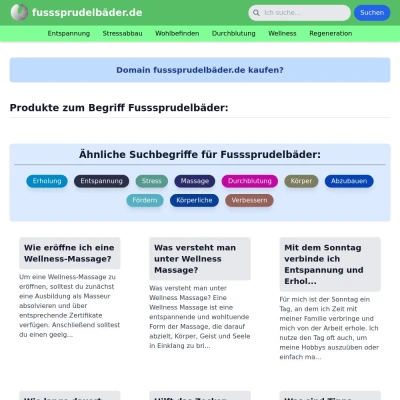 Screenshot fusssprudelbäder.de