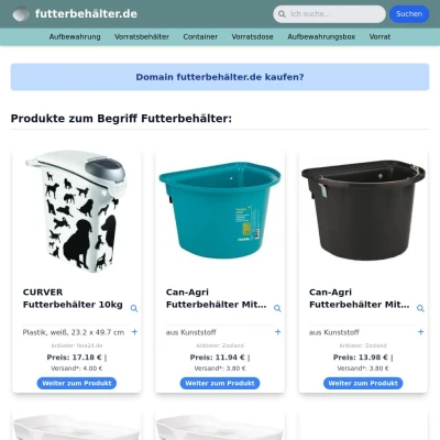 Screenshot futterbehälter.de