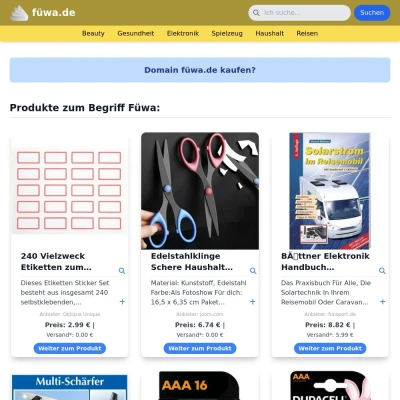 Screenshot füwa.de