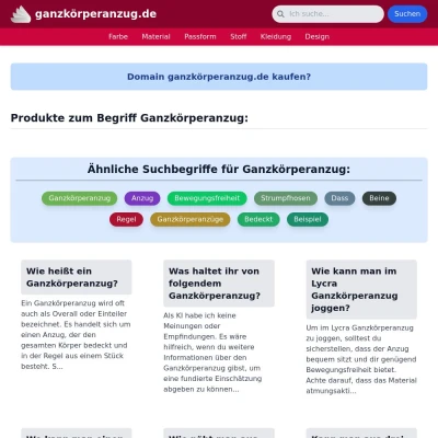 Screenshot ganzkörperanzug.de