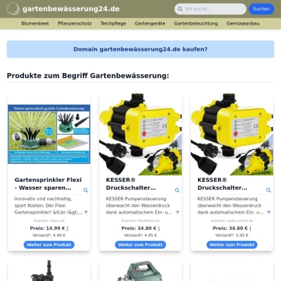 Screenshot gartenbewässerung24.de