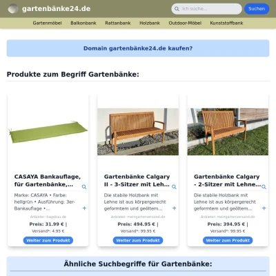 Screenshot gartenbänke24.de