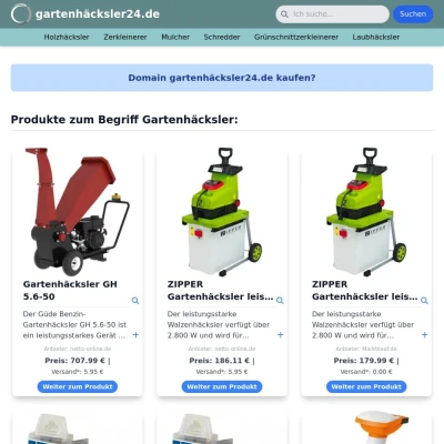 Screenshot gartenhäcksler24.de