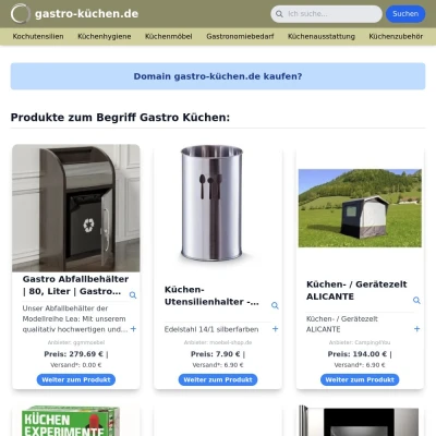 Screenshot gastro-küchen.de