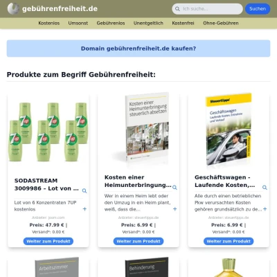 Screenshot gebührenfreiheit.de