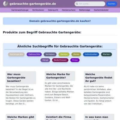 Screenshot gebrauchte-gartengeräte.de