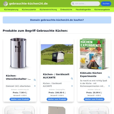 Screenshot gebrauchte-küchen24.de