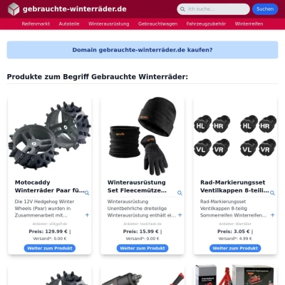 Screenshot gebrauchte-winterräder.de