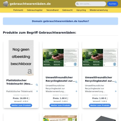 Screenshot gebrauchtwarenläden.de