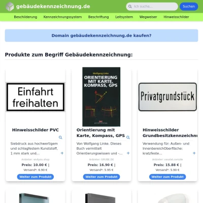 Screenshot gebäudekennzeichnung.de