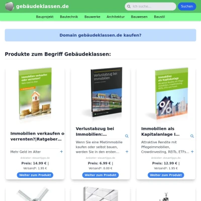 Screenshot gebäudeklassen.de
