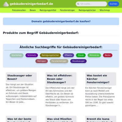 Screenshot gebäudereinigerbedarf.de