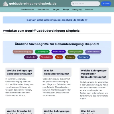 Screenshot gebäudereinigung-diepholz.de