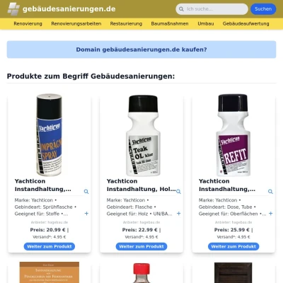 Screenshot gebäudesanierungen.de