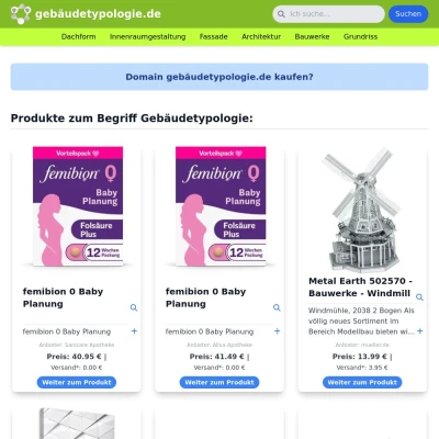 Screenshot gebäudetypologie.de