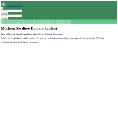 Screenshot gebäudeunterhalt.de