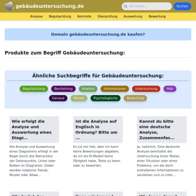 Screenshot gebäudeuntersuchung.de