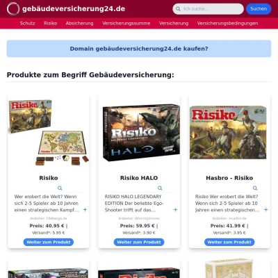 Screenshot gebäudeversicherung24.de