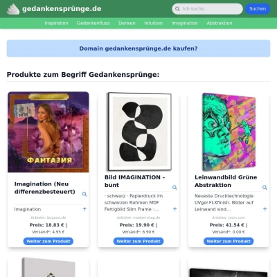 Screenshot gedankensprünge.de