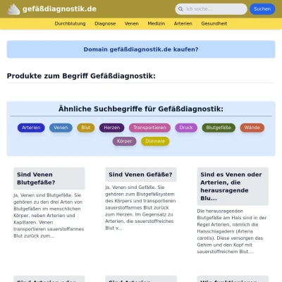 Screenshot gefäßdiagnostik.de