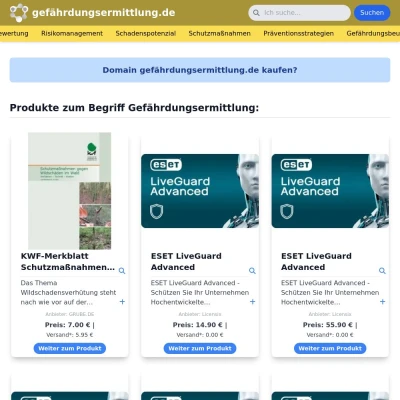 Screenshot gefährdungsermittlung.de