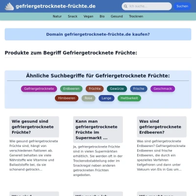 Screenshot gefriergetrocknete-früchte.de