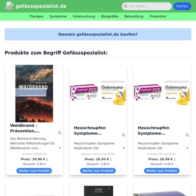 Screenshot gefässspezialist.de