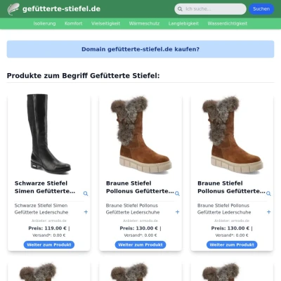 Screenshot gefütterte-stiefel.de