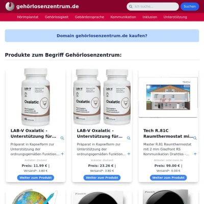 Screenshot gehörlosenzentrum.de