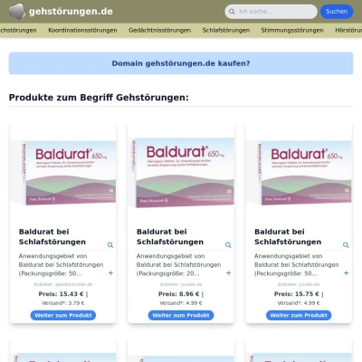 Screenshot gehstörungen.de