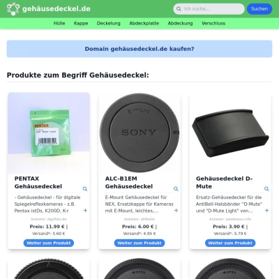 Screenshot gehäusedeckel.de