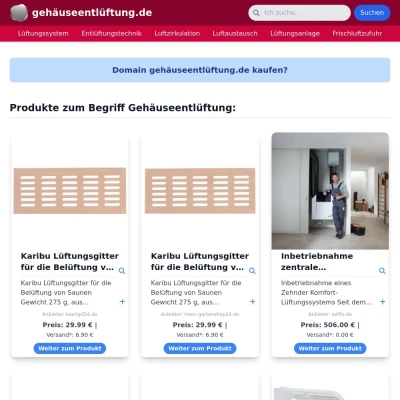 Screenshot gehäuseentlüftung.de