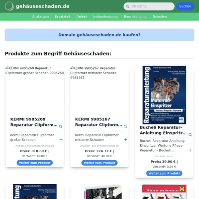 Screenshot gehäuseschaden.de