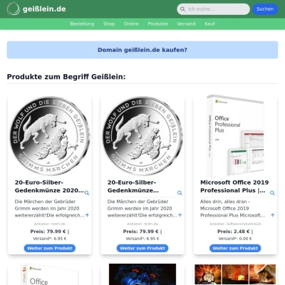 Screenshot geißlein.de