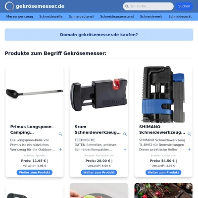 Screenshot gekrösemesser.de