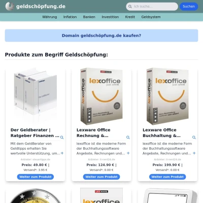 Screenshot geldschöpfung.de