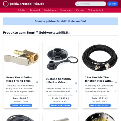 Screenshot geldwertstabilität.de