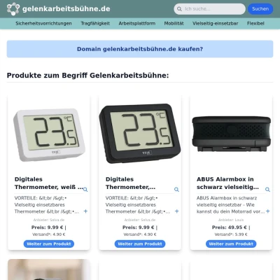 Screenshot gelenkarbeitsbühne.de